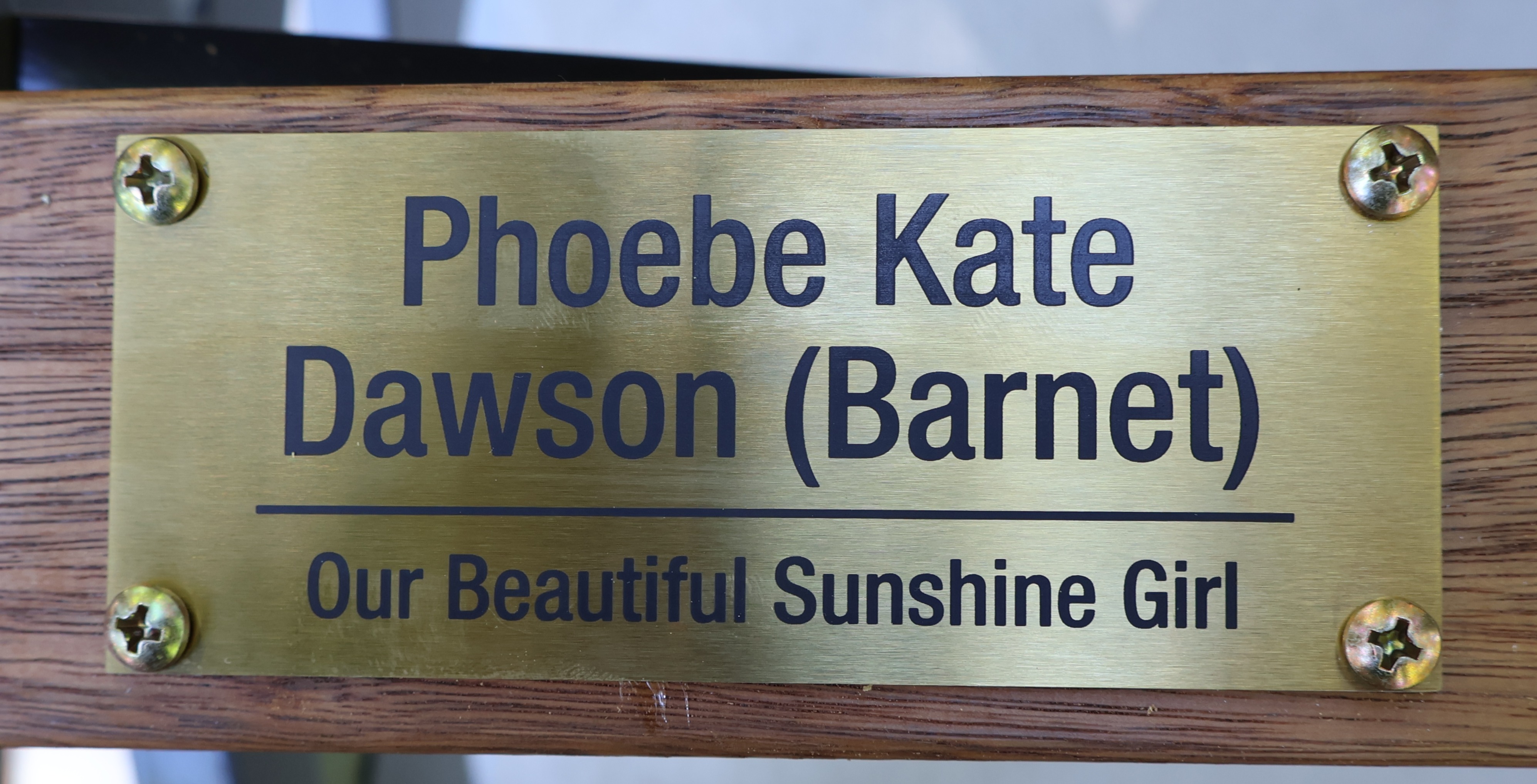 Cook Park Memorial Plaque